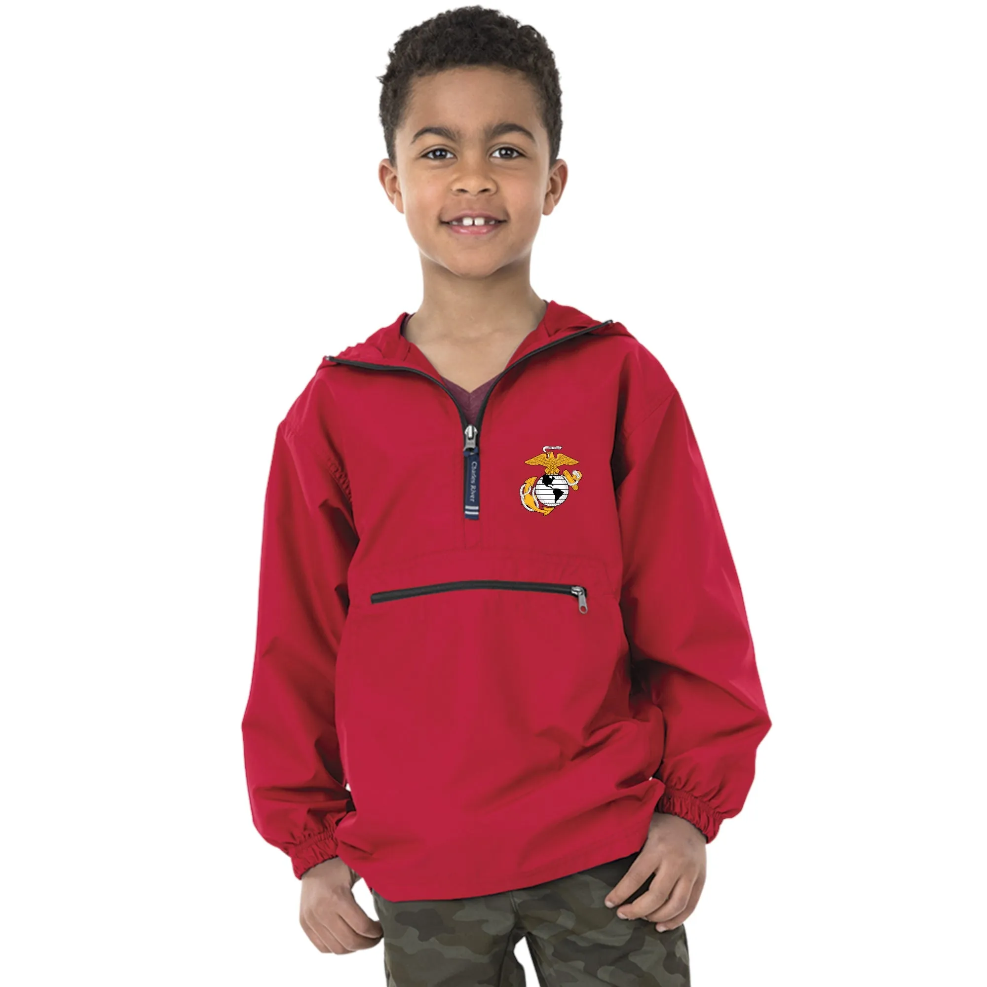 Marines EGA Youth Pack-N-Go Pullover