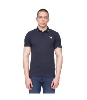 Mens hentyme polo shirt navy Henleys