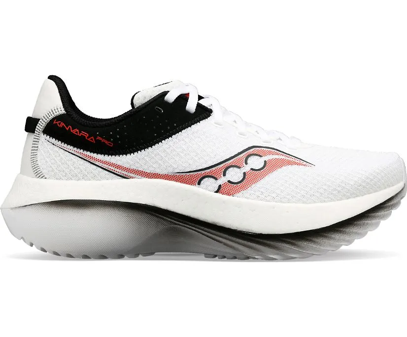 Men's Saucony Kinvara Pro, White/Infrared, 9.5 D Medium