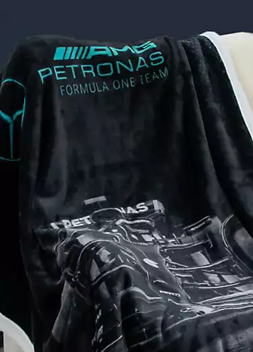 Mercedes F1 Shadow Car Sherpa Back Fleece Blanket | Kaleidoscope