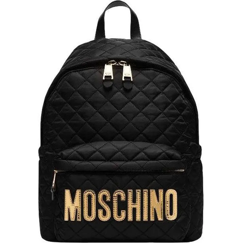 Moschino Couture Diamond Quilt Logo Backpack