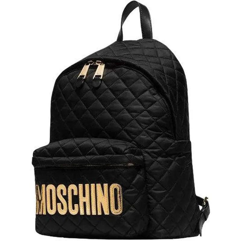 Moschino Couture Diamond Quilt Logo Backpack