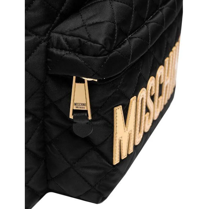 Moschino Couture Diamond Quilt Logo Backpack