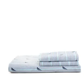 Nautica Audley  Twin Sheet Set Navy Navy