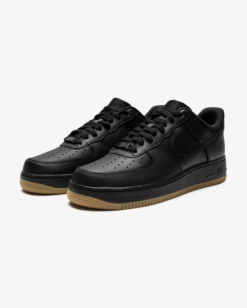 NIKE AIR FORCE 1 '07 - BLACK/ GUMLIGHTBROWN