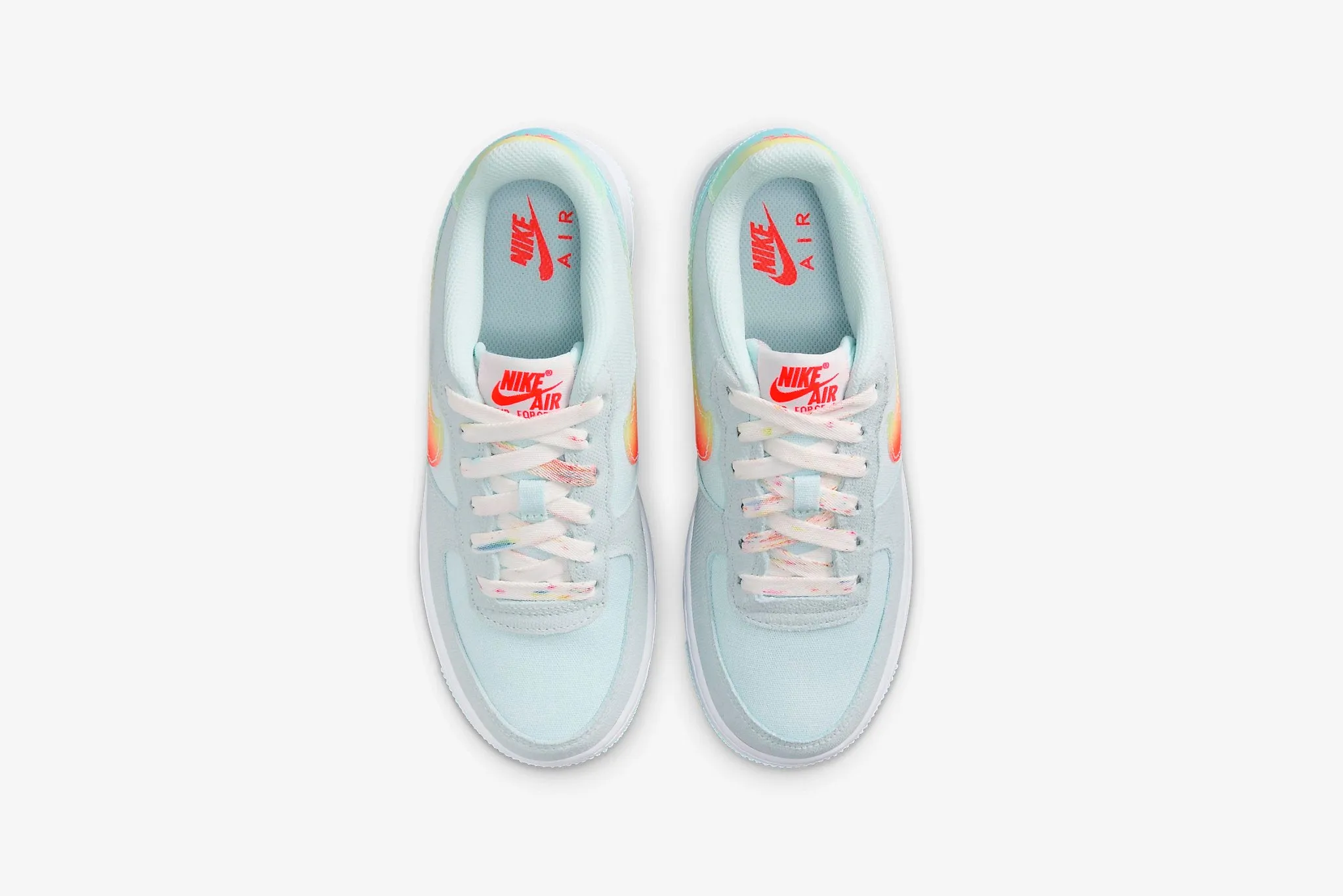 Nike Air Force 1 BG GS - Glacier Blue / Total Orange