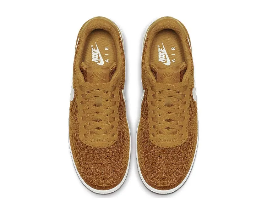 Nike Air Force 1 Flyknit 2.0 Gold Suede