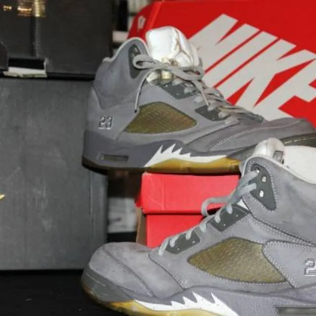 Nike Air Jordan 5 V Retro Wolf Grey White 136027-005 Men...