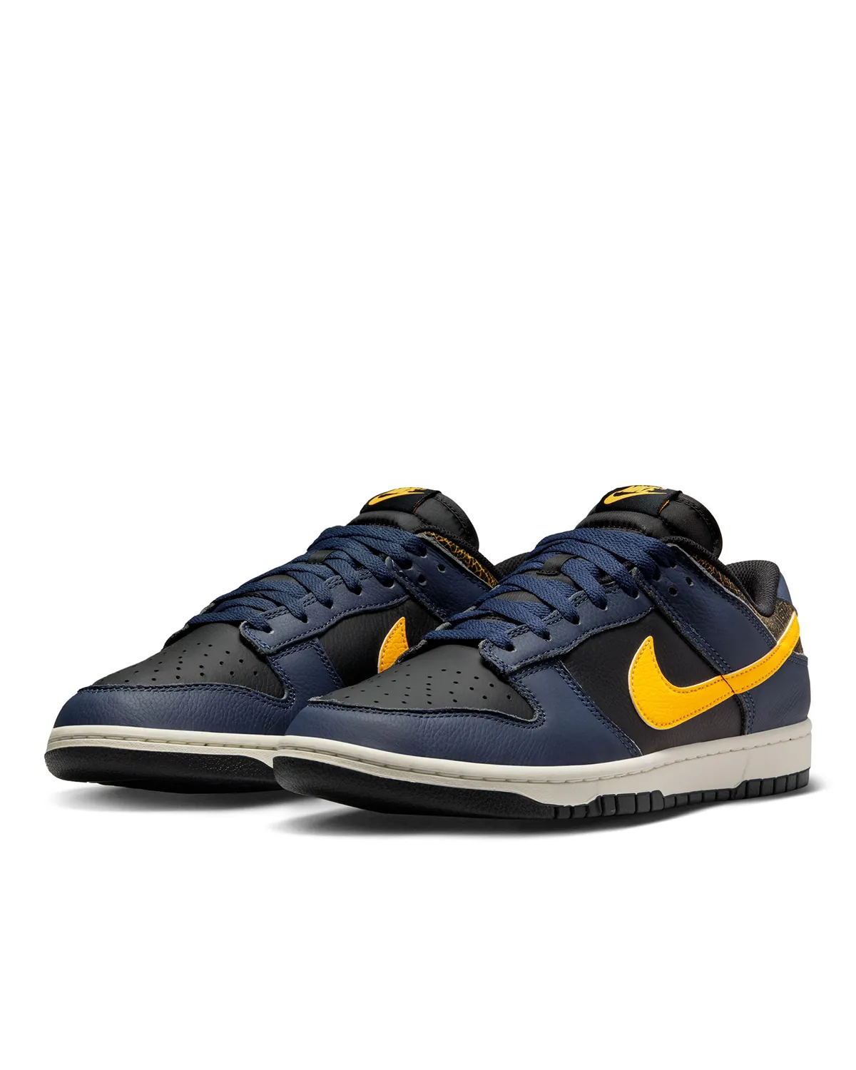 Nike Dunk Low Retro Black Tour Yellow Midnight Navy Sail