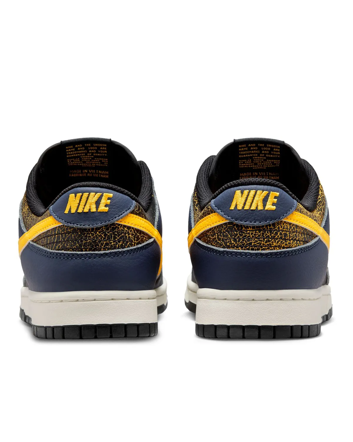 Nike Dunk Low Retro Black Tour Yellow Midnight Navy Sail