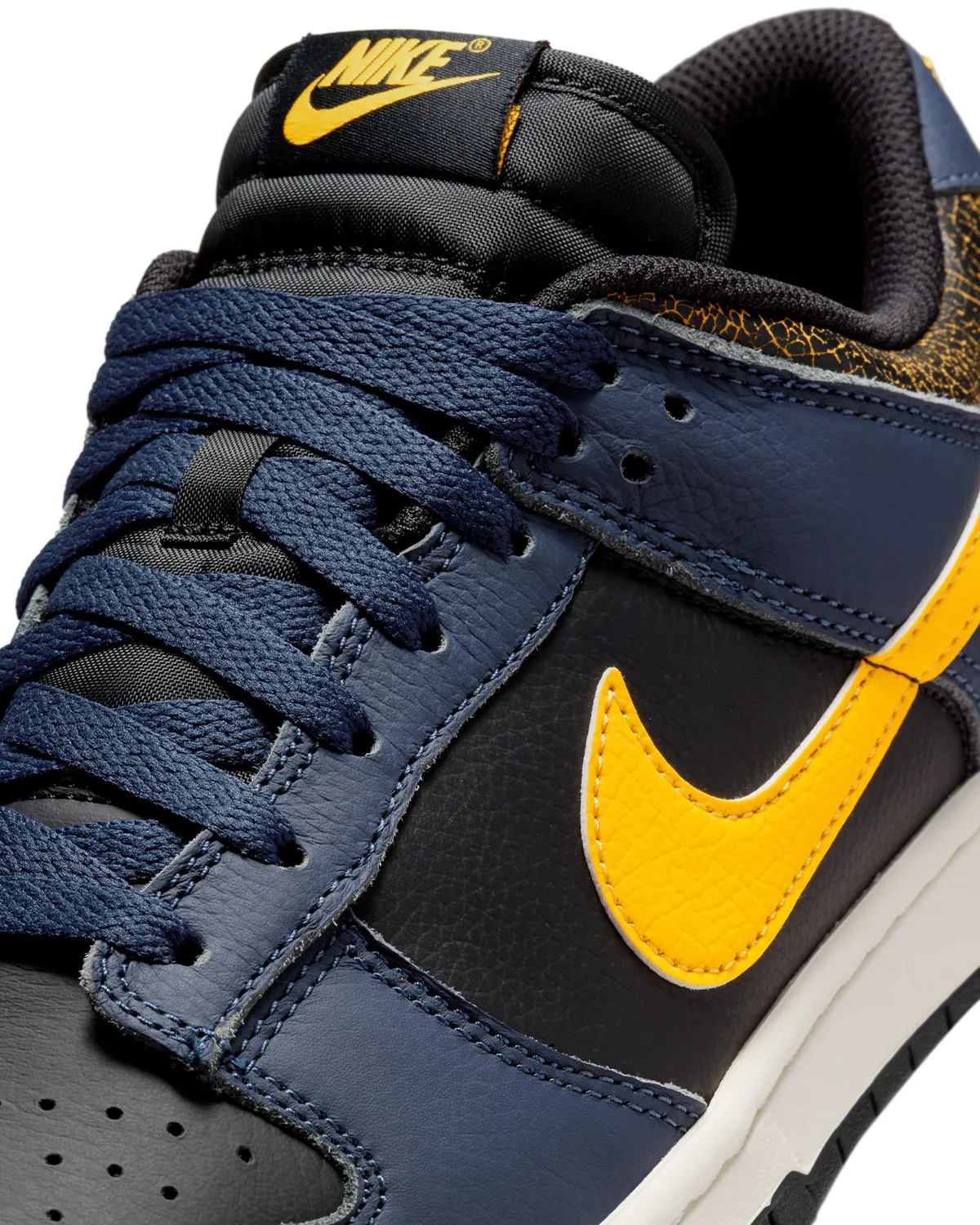 Nike Dunk Low Retro Black Tour Yellow Midnight Navy Sail