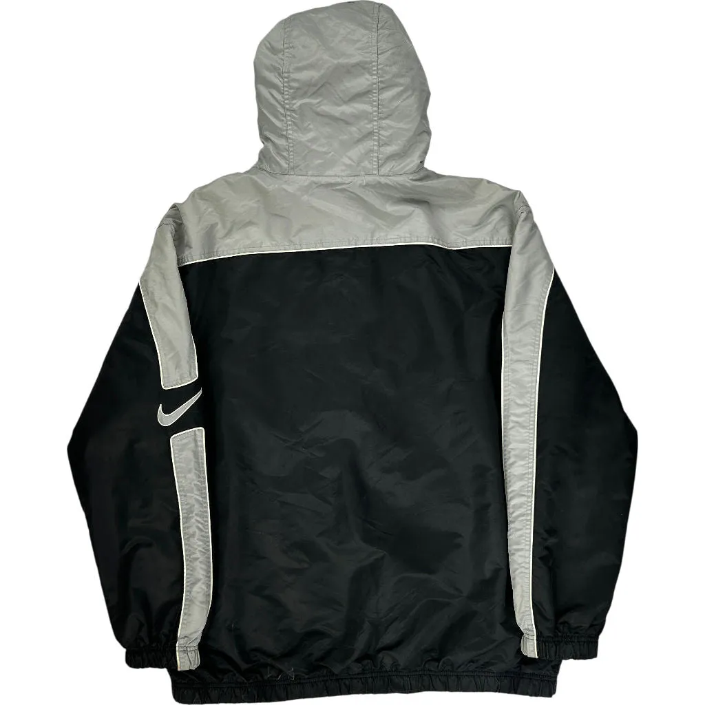 Nike Hooded Windbreaker Jacket - XL - Black Polyester