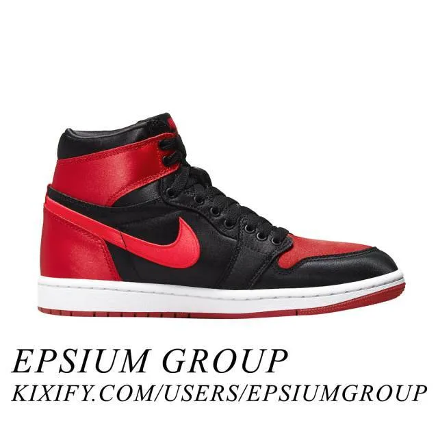 Nike Women's Air Jordan 1 High OG (Satin Bred/ Black/ Un...