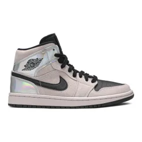 Nike Women's Air Jordan 1 Mid (Iridescent/ Pink/ Barely ...