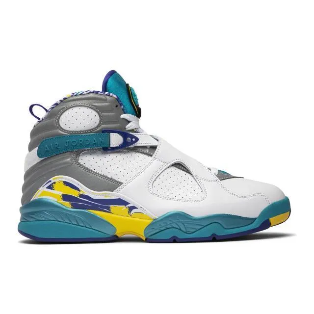 Nike Women's Air Jordan 8 Retro (White Aqua/ White/ Vars...