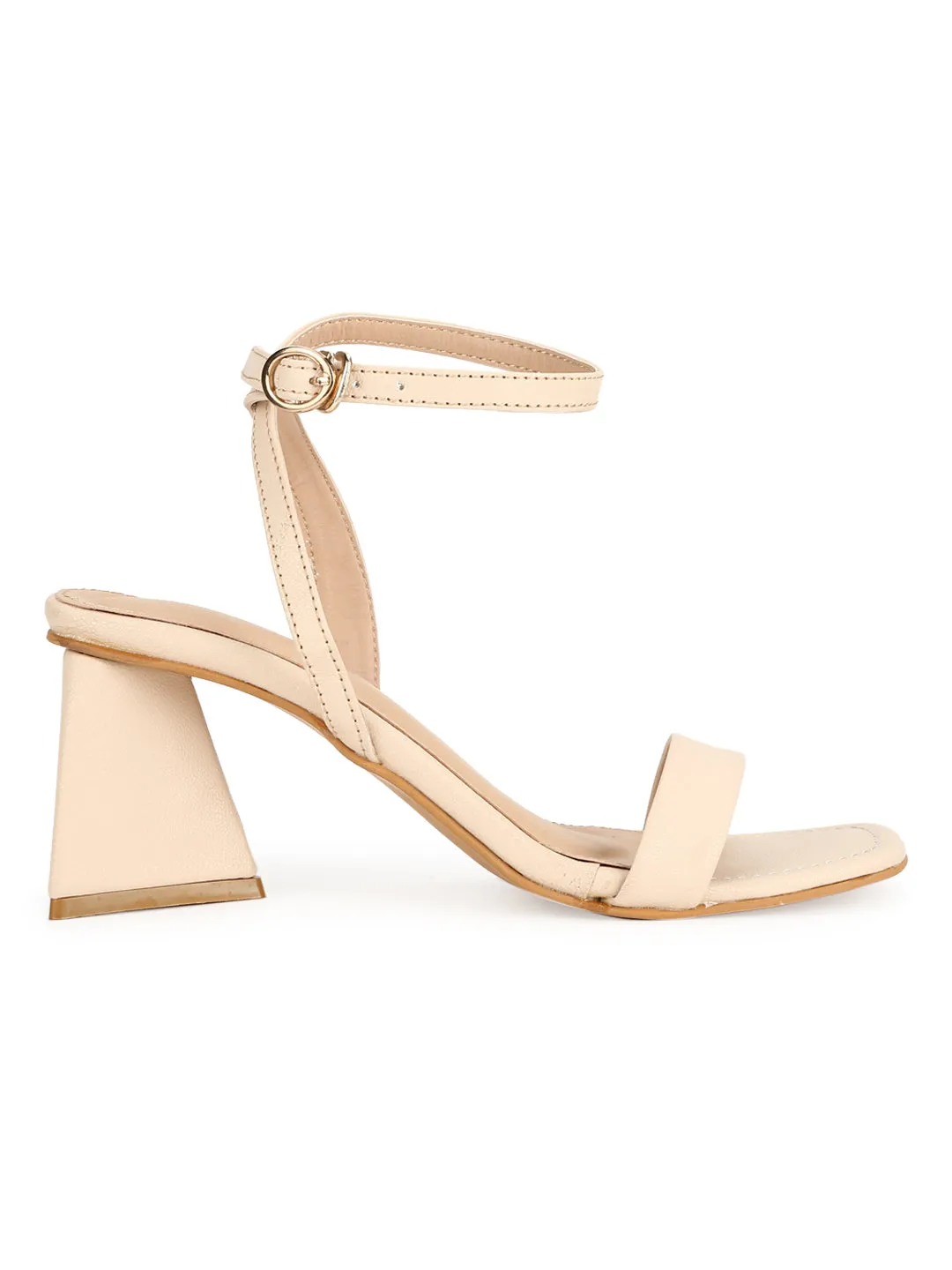 Nude PU Triangular Heel Sandals (TC-SLC-B-79-NUD)