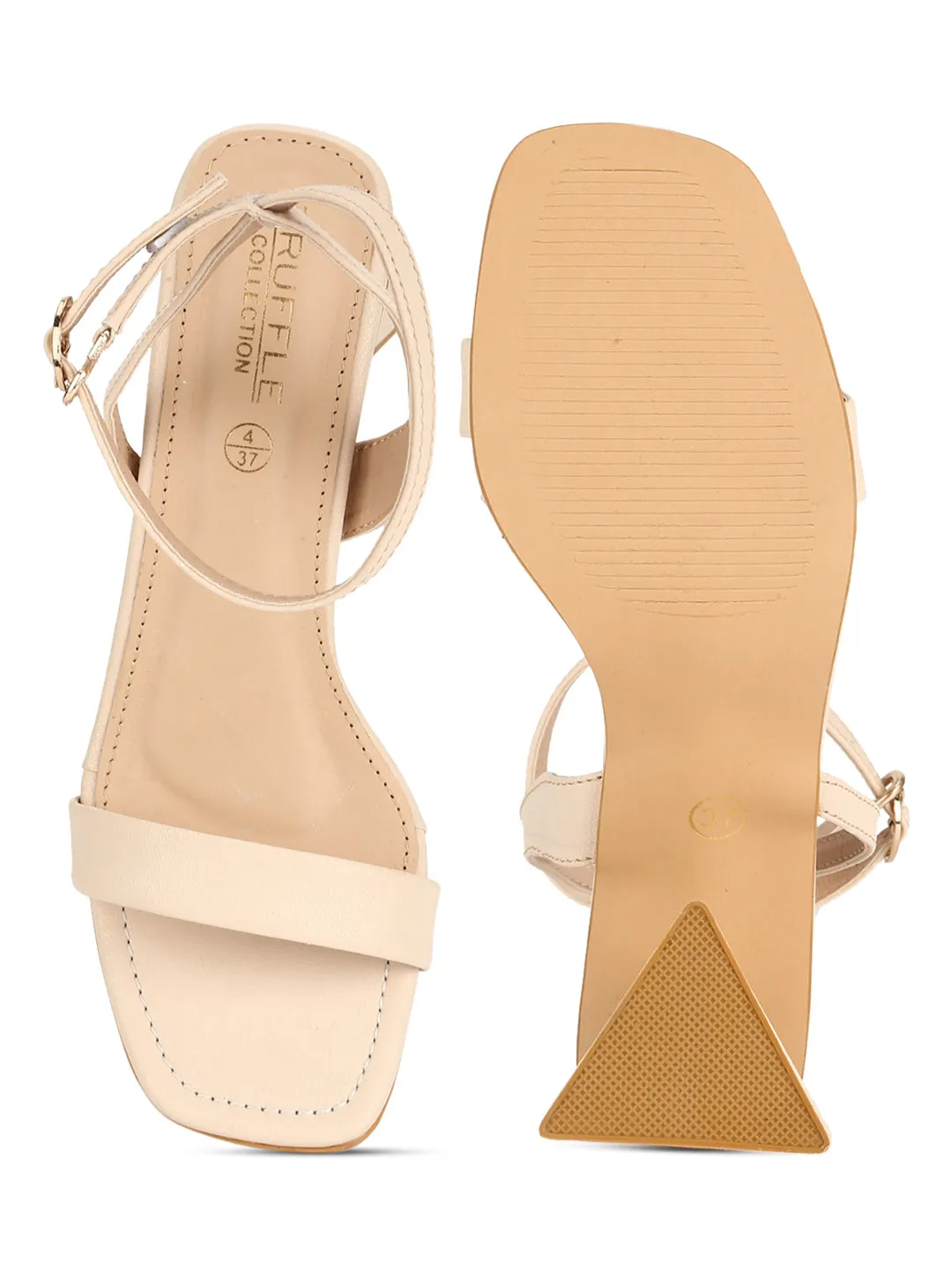 Nude PU Triangular Heel Sandals (TC-SLC-B-79-NUD)