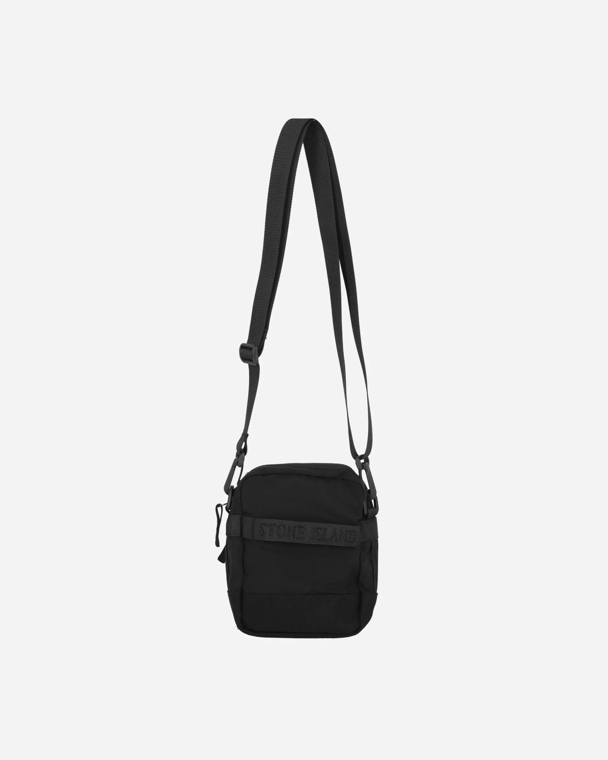 Nylon Metal Shoulder Bag Black