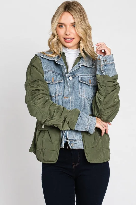 Olive Denim Jacket