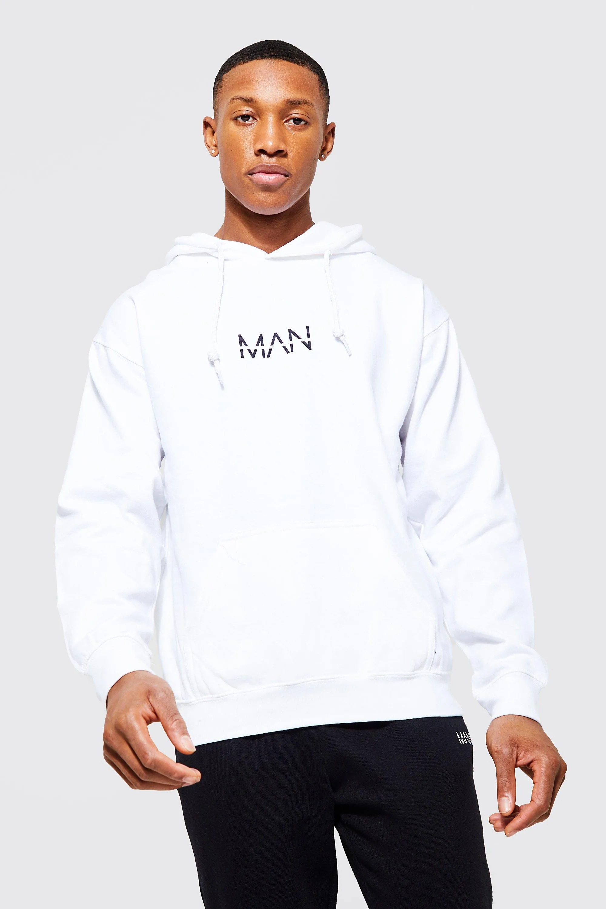 Original Man Over The Head Hoodie | boohooMAN UK