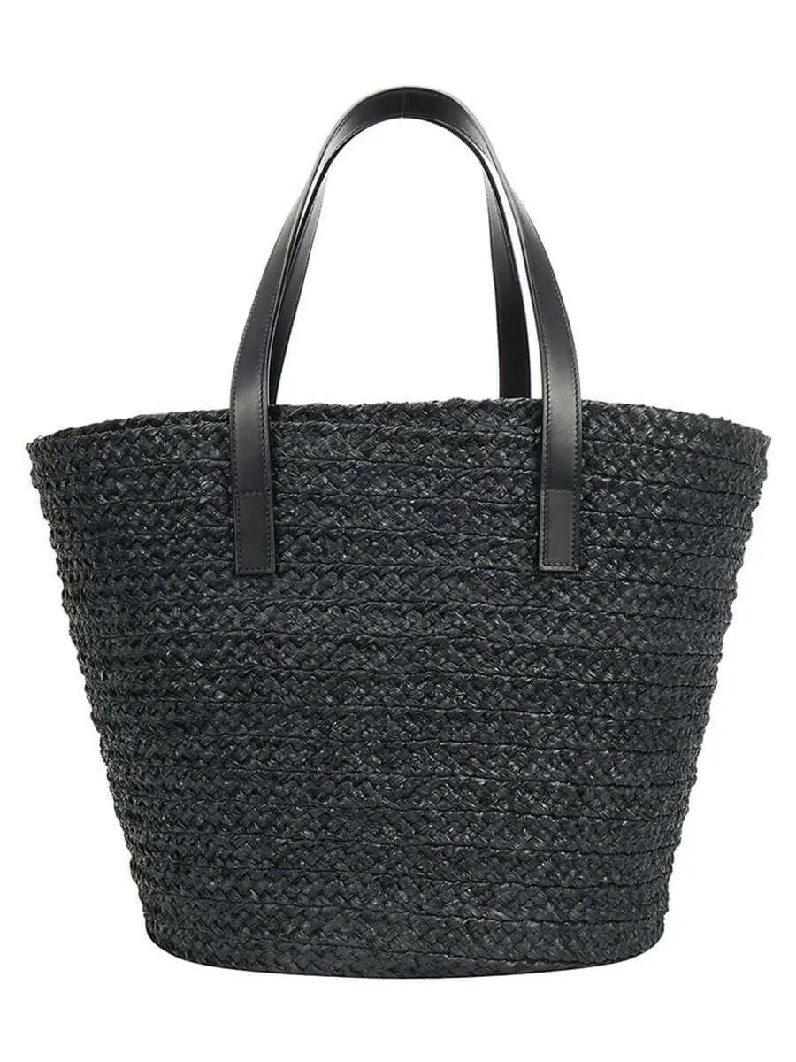 Panier Medium Bag in Raffia