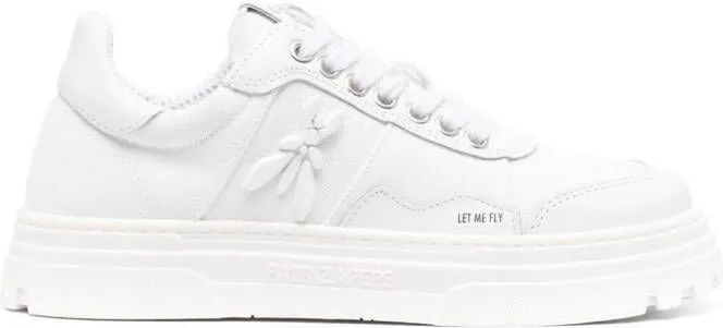 Patrizia Pepe logo-patch canvas sneakers White