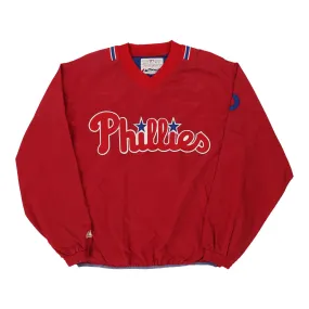 Philadelphia Phillies Majestic MLB Windbreaker - Medium Red Polyester