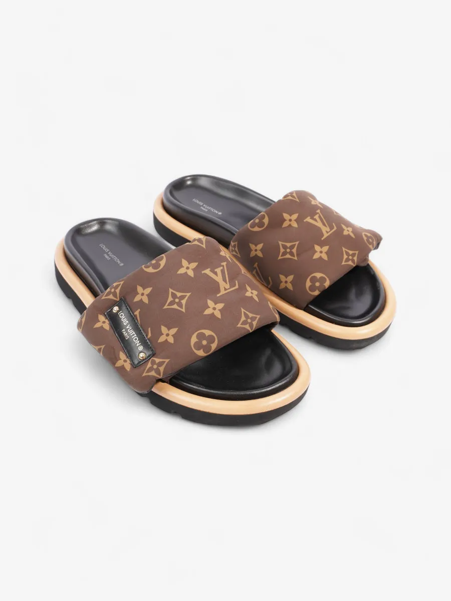 Pillow Slides Black / Brown Monogram Nylon EU 39 UK 6