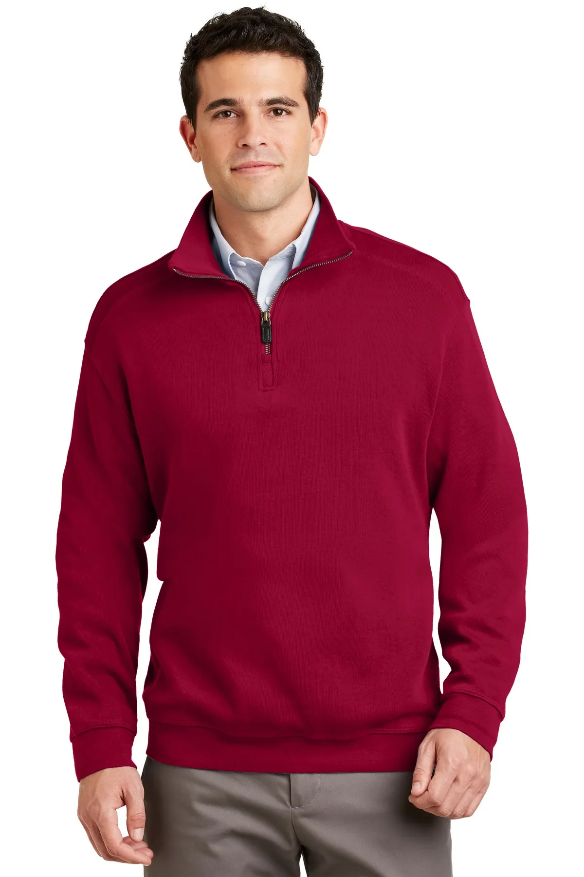 Port Authority Flatback Rib 14 Zip Pullover F220 SKU: F220