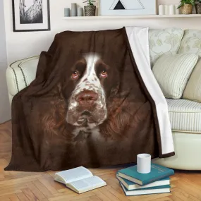 Premium Blanket English Springer Spaniel Face Hair