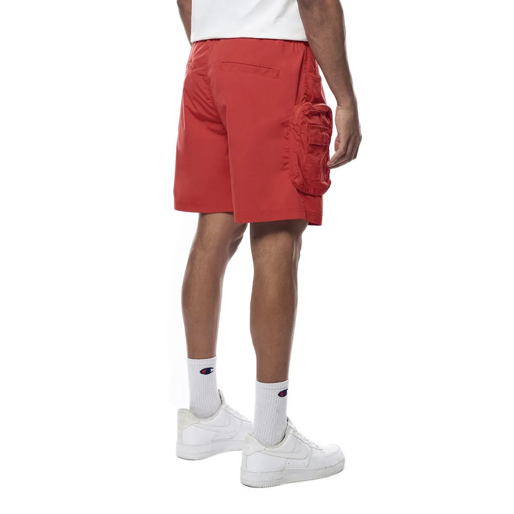 Printed Utility Lounge Windbreaker Shorts - Red