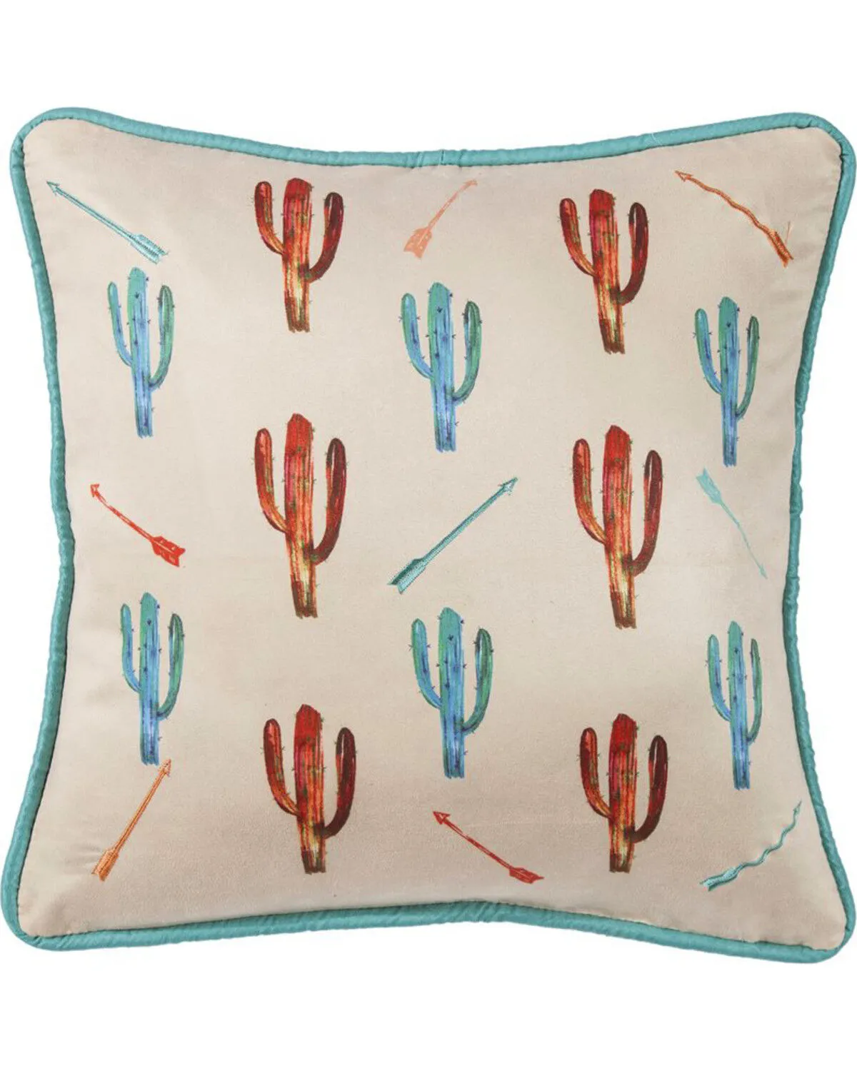 Product Name:  HiEnd Accents Cream Cactus Embroidered Pillow