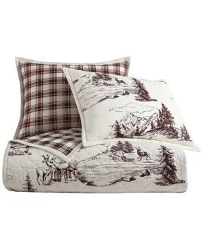 Product Name:  HiEnd Accents Pine Reversible 3 Piece Quilt Set - Full / Queen Size