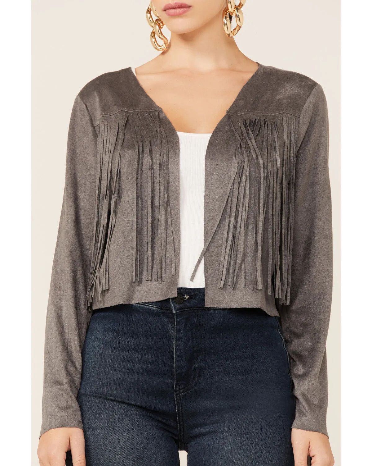 Product Name:  Vocal Women's Fringe Suede Jacket