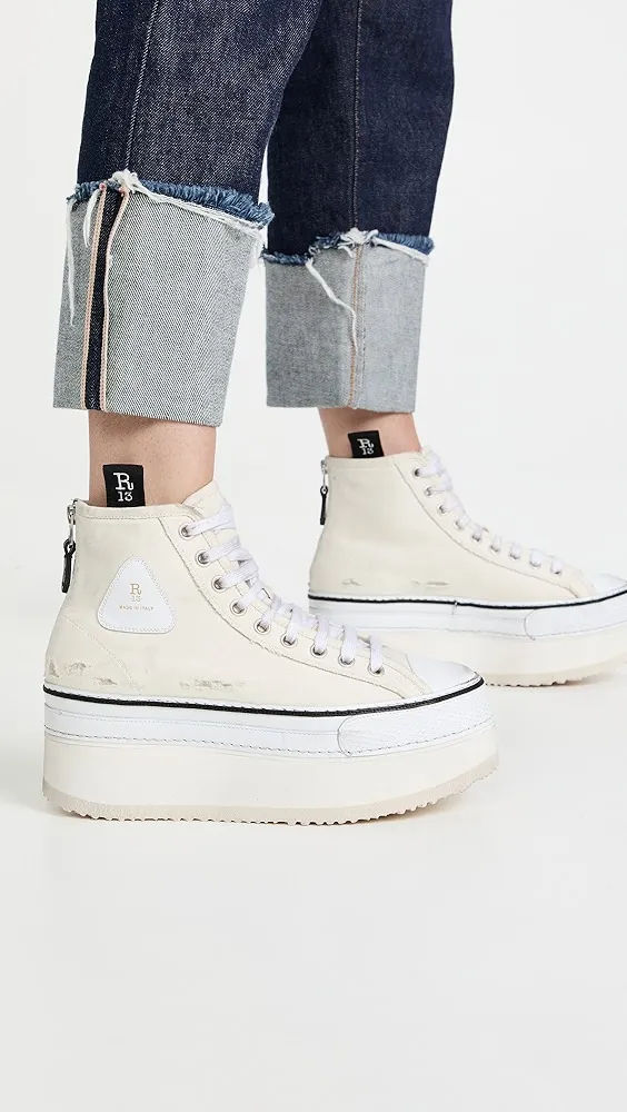 R13   Platform High Top Sneakers 