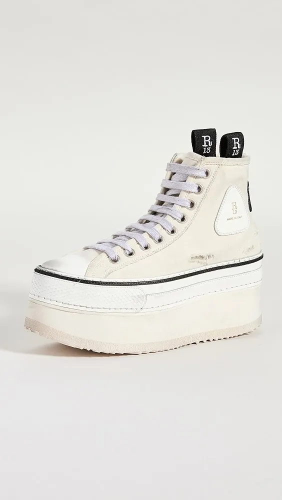 R13   Platform High Top Sneakers 