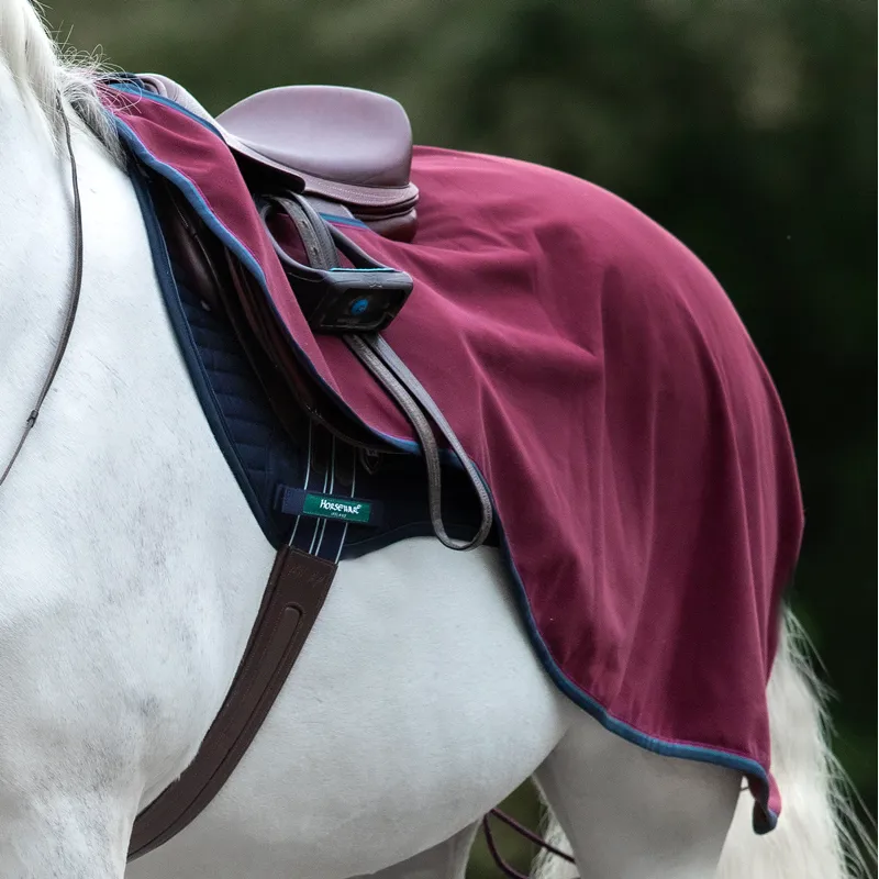 Rambo Waterproof Fleece Competition Exercise Sheet - Burgundy/Teal