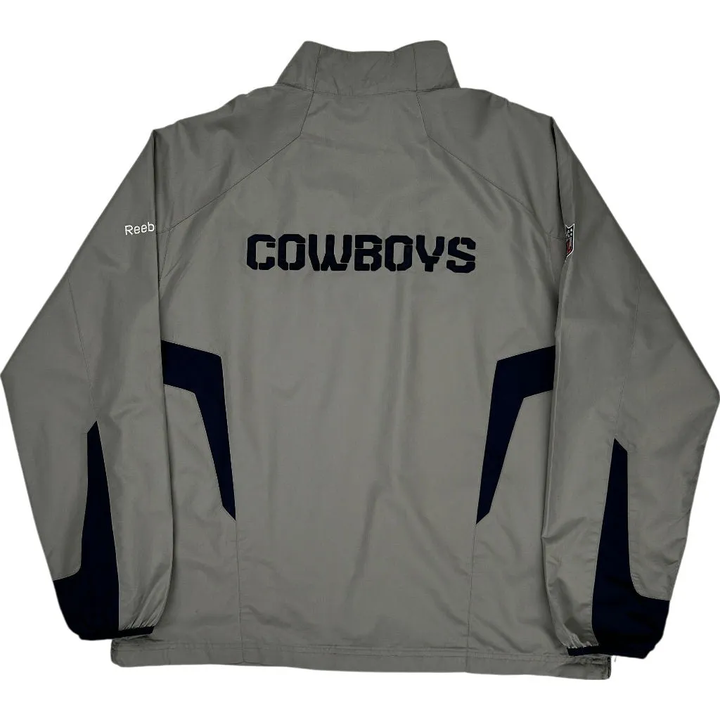 Reebok NFL Cowboys 50th Anniversary Windbreaker - Large - Grey Polyester