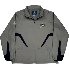 Reebok NFL Cowboys 50th Anniversary Windbreaker - Large - Grey Polyester