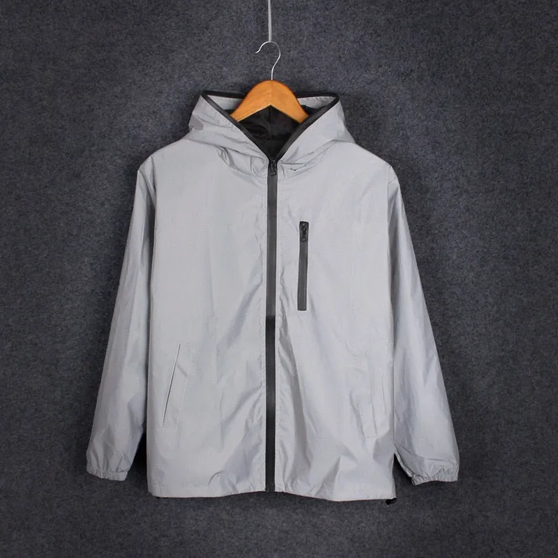 Reflective windbreaker jacket