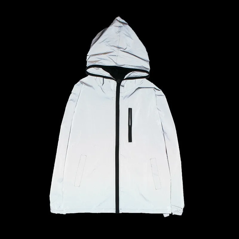 Reflective windbreaker jacket