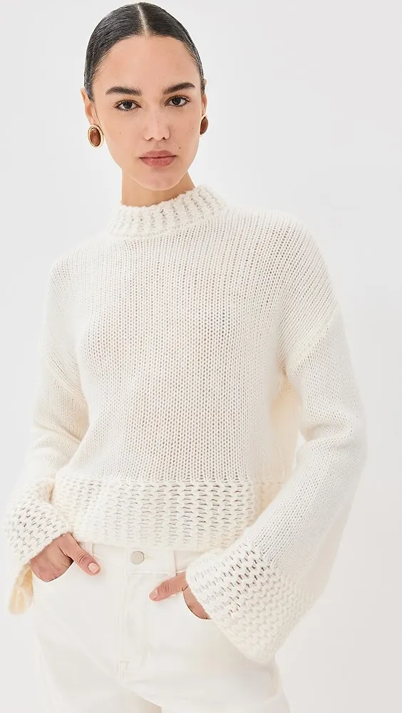 Sablyn   Phoenix Bell Sleeve Crewneck Cashmere Pullover 