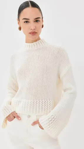 Sablyn   Phoenix Bell Sleeve Crewneck Cashmere Pullover 