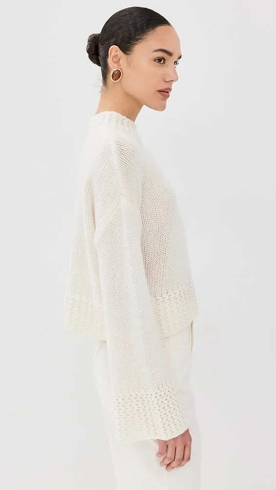 Sablyn   Phoenix Bell Sleeve Crewneck Cashmere Pullover 