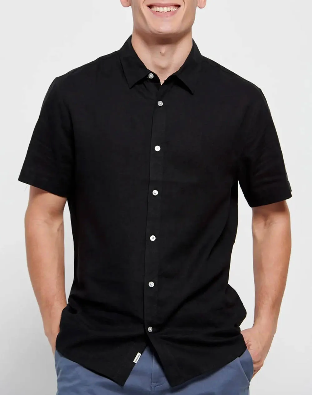 Short sleeve linen shirt