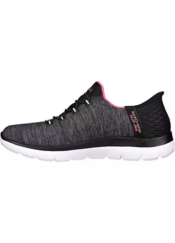 Skechers Ladies Black Slip-ins Summits Dazzling Haze Trainers | Kaleidoscope