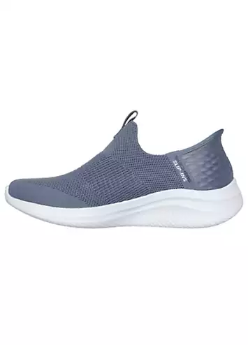 Skechers Slip Ins Ultra Flex 3.0 Cozy Streak Slate Trainers | Grattan