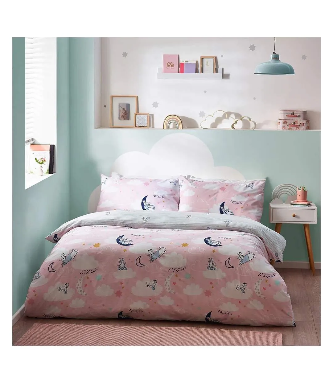 Sleepy head duvet cover set pink Peter Rabbit