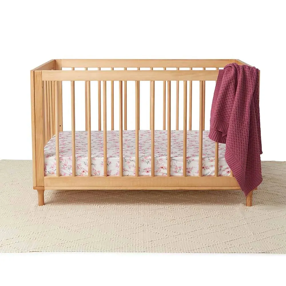 Snuggle Hunny Fitted Cot Sheet - Camille