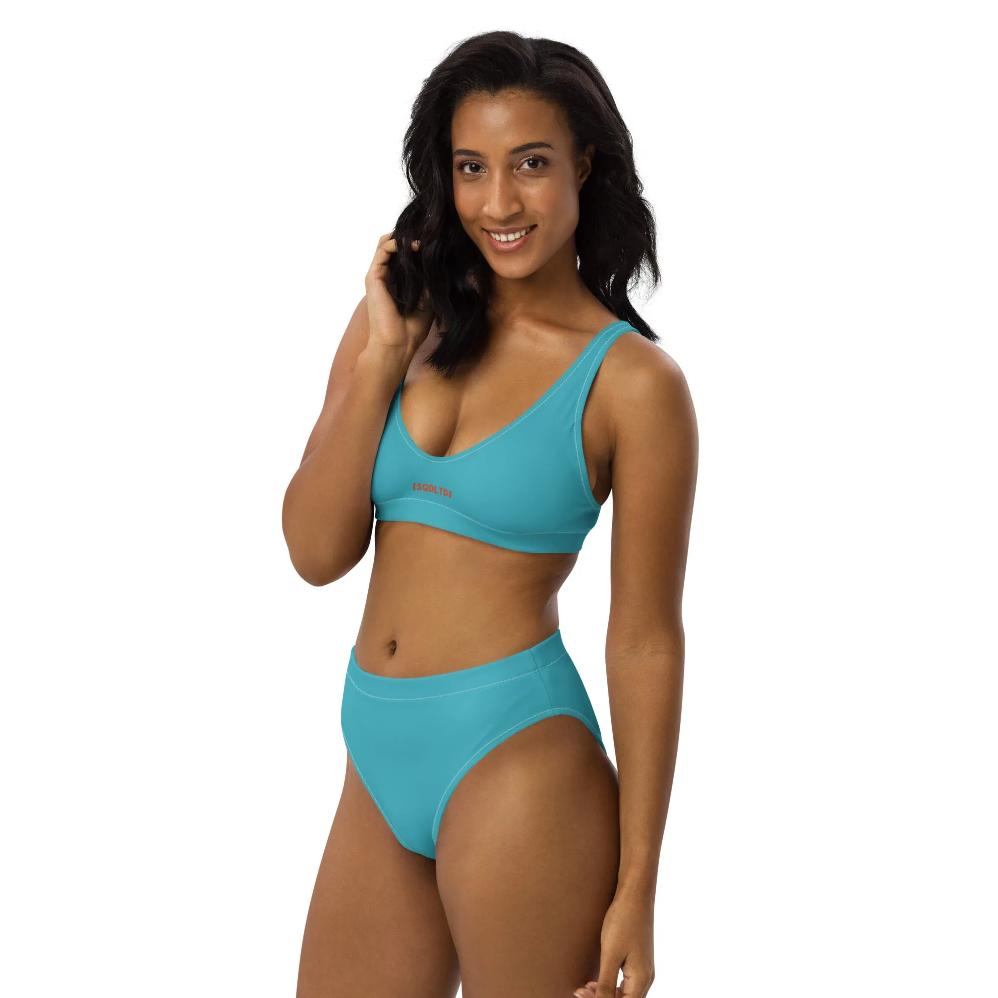 Sqdltd SP24 Recycled high-waisted bikini Sherbet